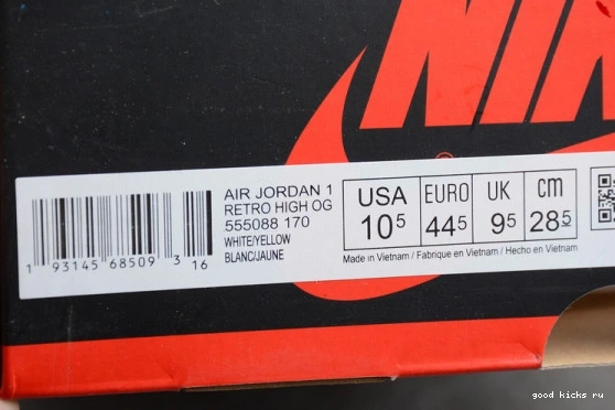 HIGH RETRO 555088-170 555088-170 AIR CLASS JORDAN OG 1 “FIRST FLIGHT” 0312